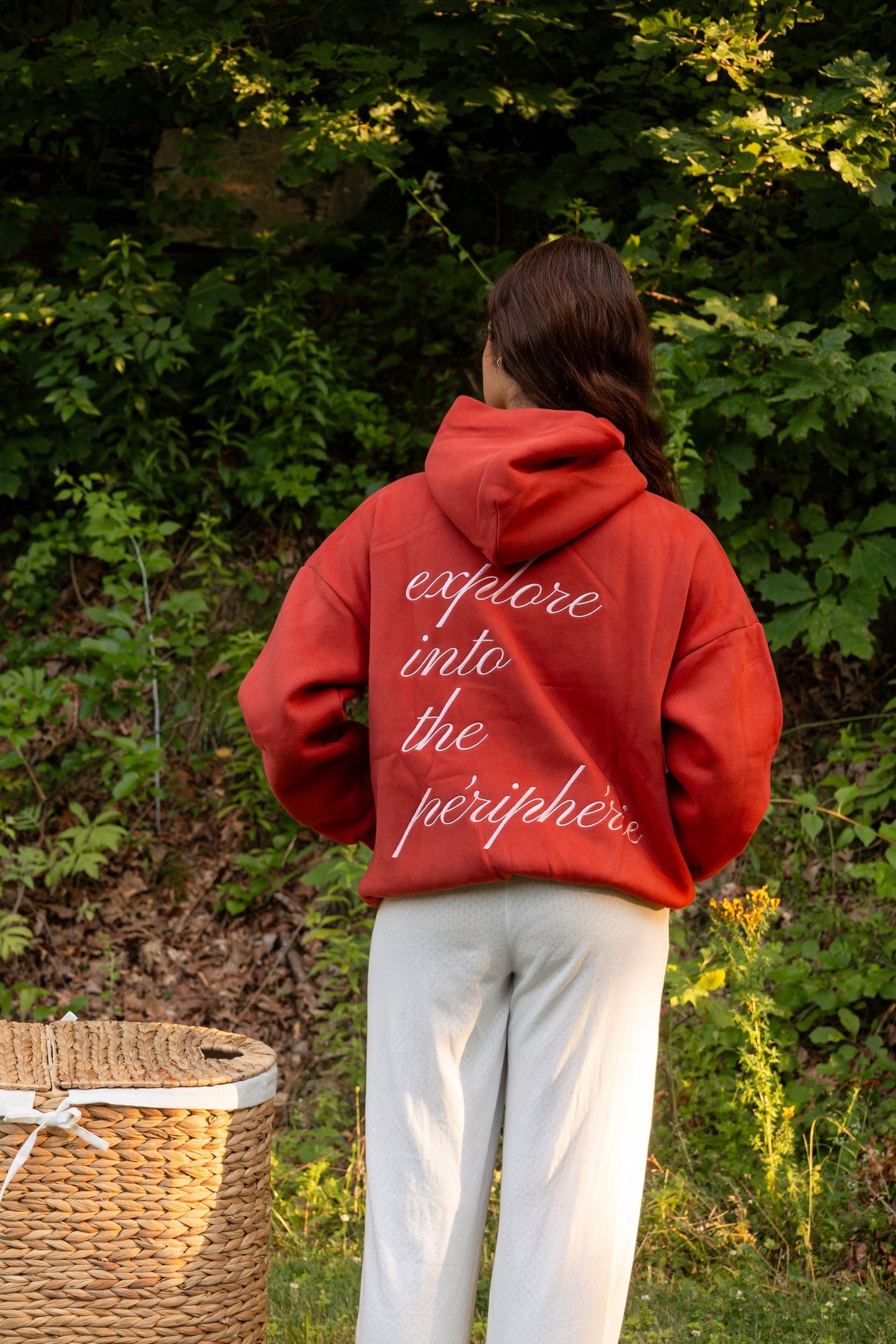 Logo Hoodie in Crimson Rose