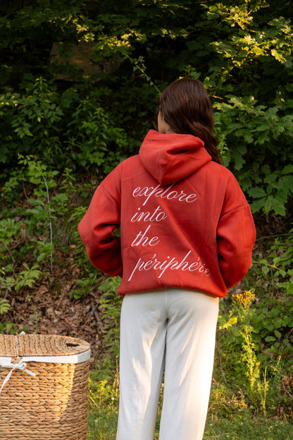 Logo Hoodie in Crimson Rose