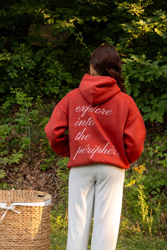 Logo Hoodie in Crimson Rose
