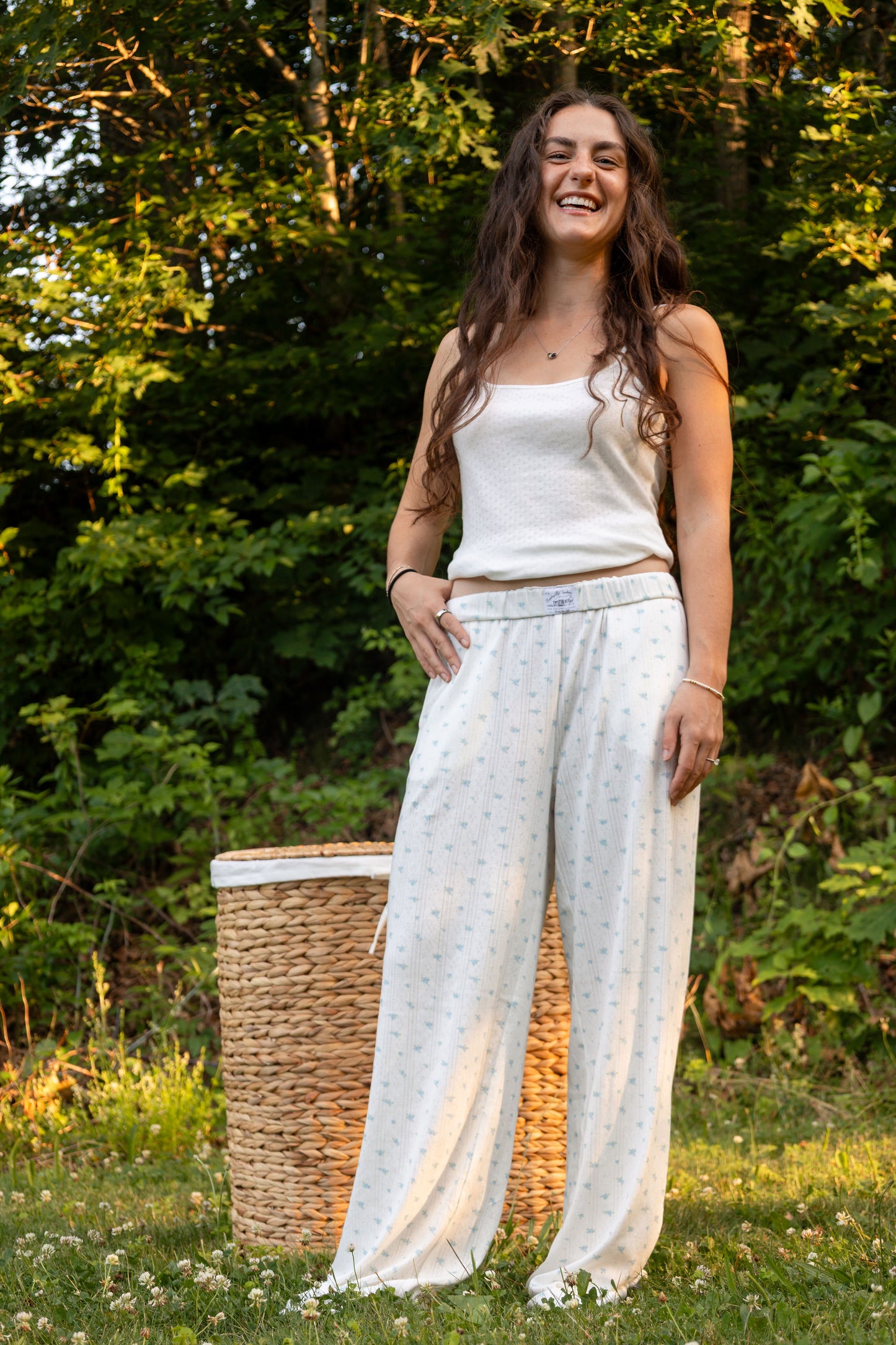 Pointelle Pant in 'Nantucket'