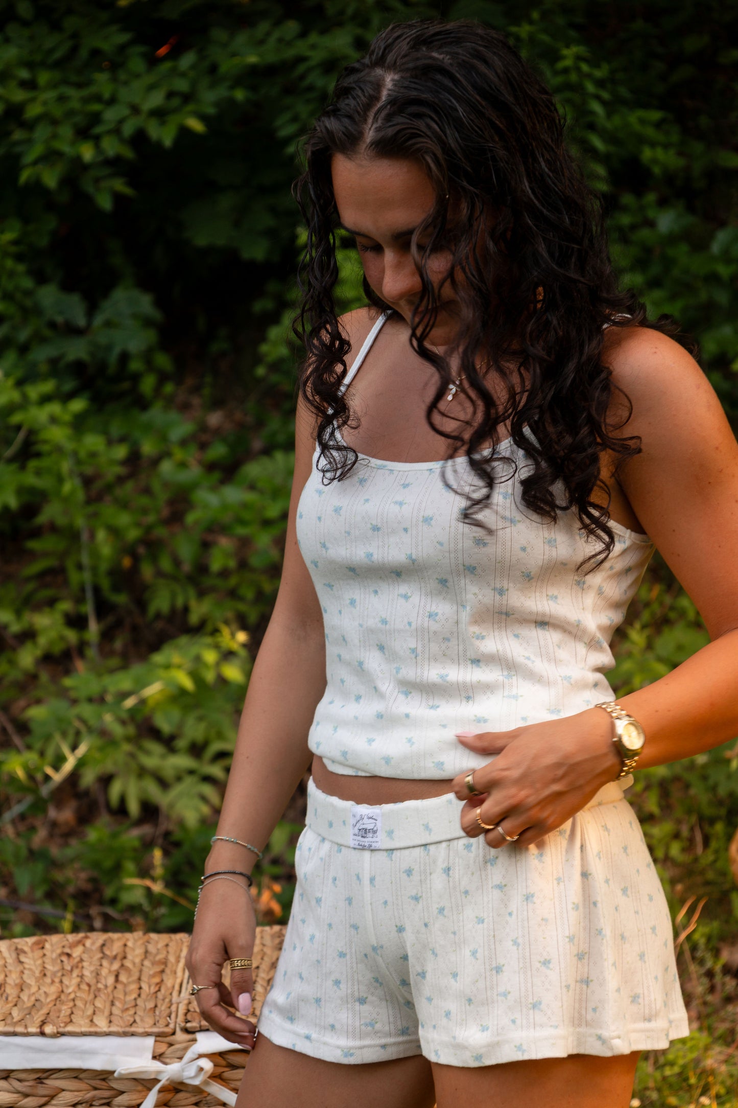 Pointelle Tank in 'Nantucket'